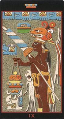 The Hermit card from the Mayan Tarot deck