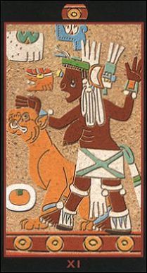 Strength card from the Mayan Tarot deck