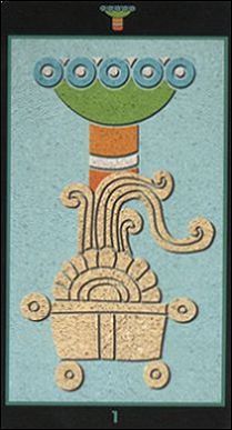 Ace of Cups card from the Mayan Tarot deck