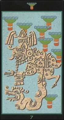 Seven of Cups card from the Mayan Tarot deck