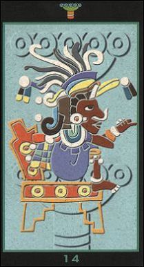 King of Cups card from the Mayan Tarot deck