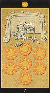 Seven of Pentacles - Mayan Tarot - Tarot Deck by Silvana Alasia Seven of Pentacles - Mayan Tarot - Tarot Deck by Silvana Alasia