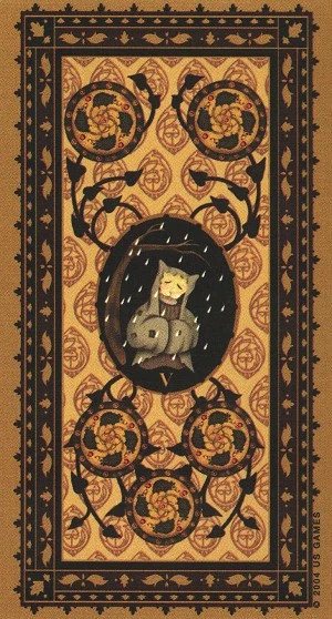 Five of Coins - Medieval Cat Tarot - Lawrence Teng