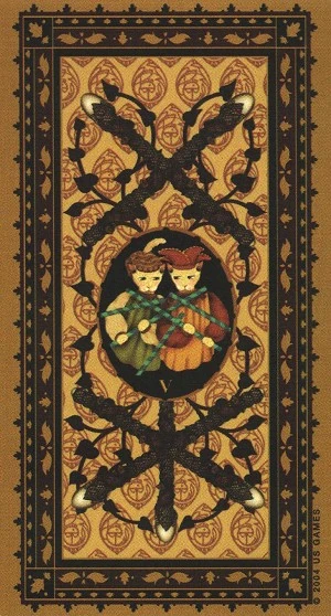 Five of Wands - Medieval Cat Tarot - Lawrence Teng