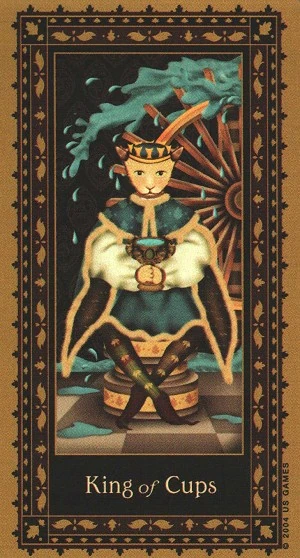 King of Cups - Medieval Cat Tarot - Lawrence Teng