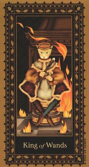 King of Wands - Medieval Cat Tarot - Lawrence Teng