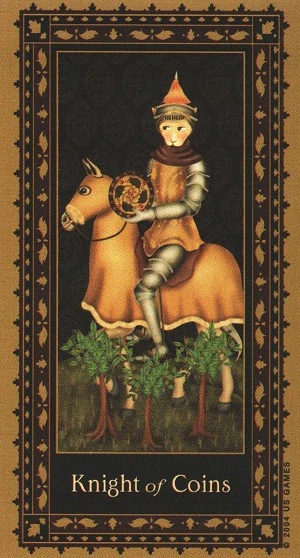 Knight of Coins - Medieval Cat Tarot - Lawrence Teng