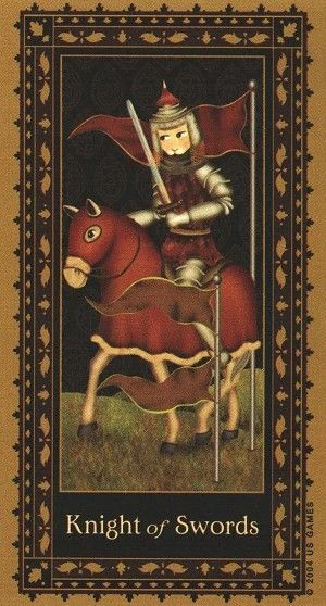 Knight of Swords - Medieval Cat Tarot - Lawrence Teng
