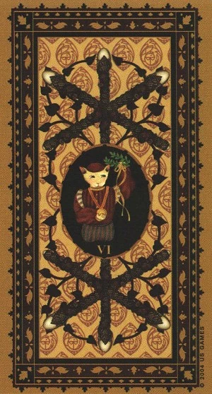 Six of Wands - Medieval Cat Tarot - Lawrence Teng