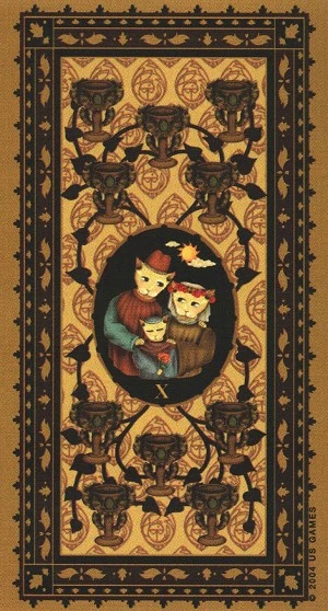 Ten of Cups - Medieval Cat Tarot - Lawrence Teng