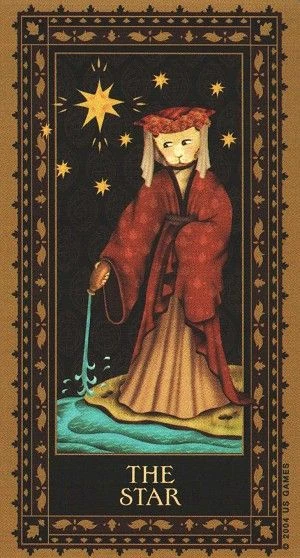 The Star - Medieval Cat Tarot - Lawrence Teng