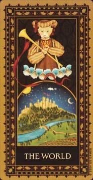 The World - Medieval Cat Tarot - Lawrence Teng