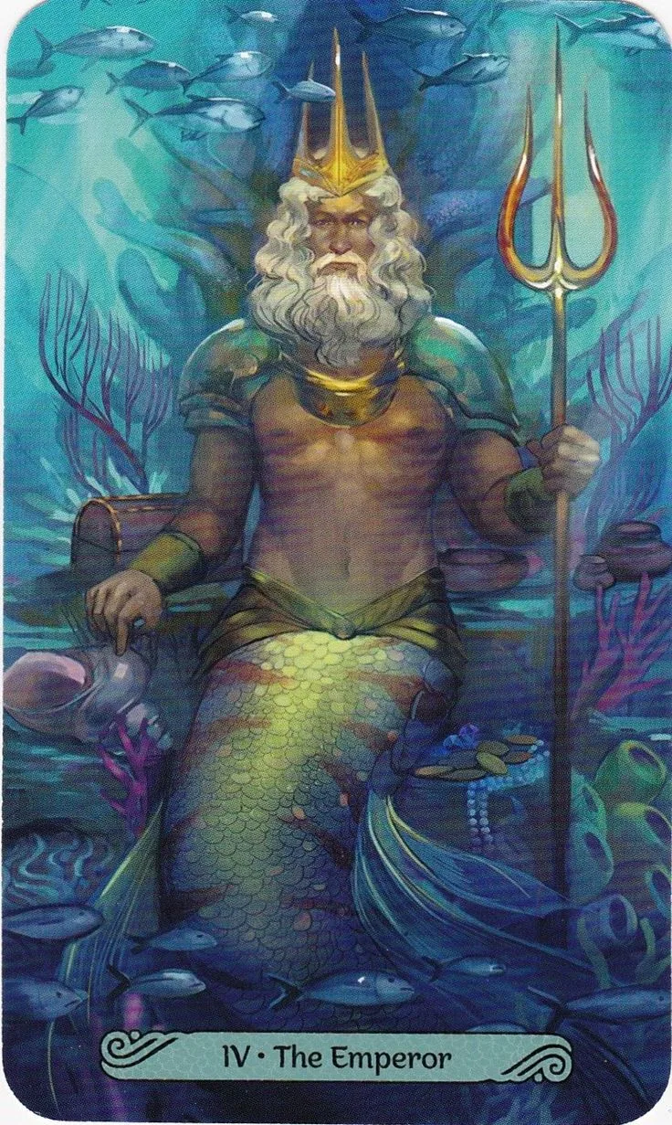 The Emperor card from the Mermaid Tarot deck