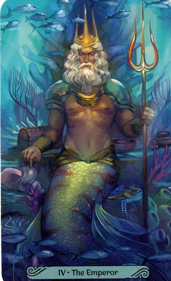 The Emperor card from the Mermaid Tarot deck