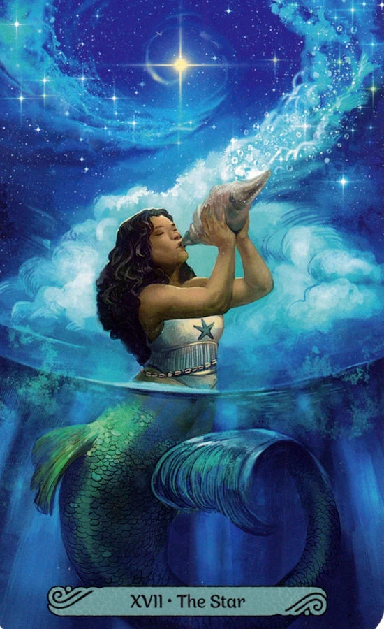 Mermaid Tarot Review 6 The Star card from the Mermaid Tarot deck
