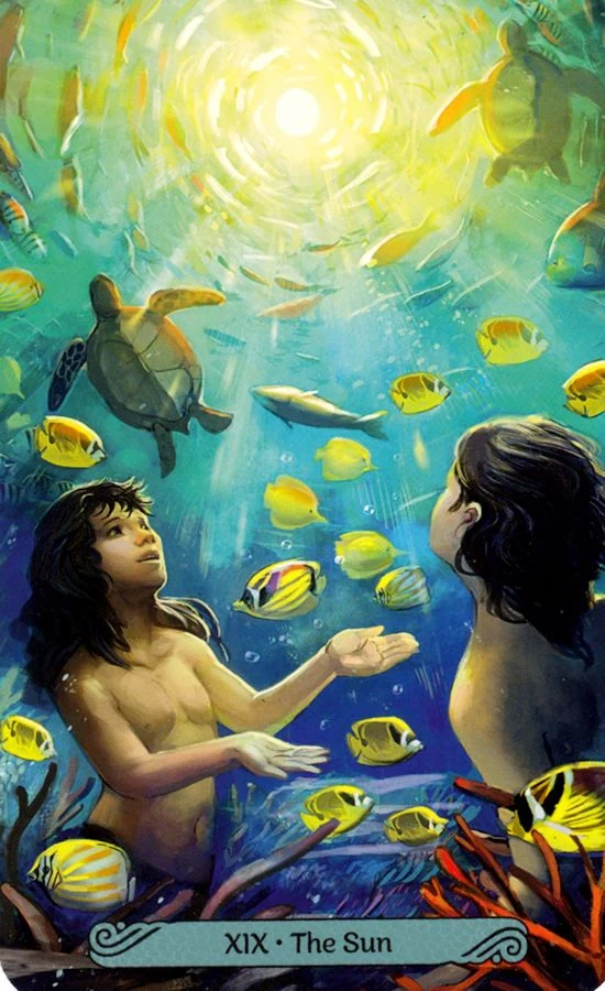 The Sun card from the Mermaid Tarot deck