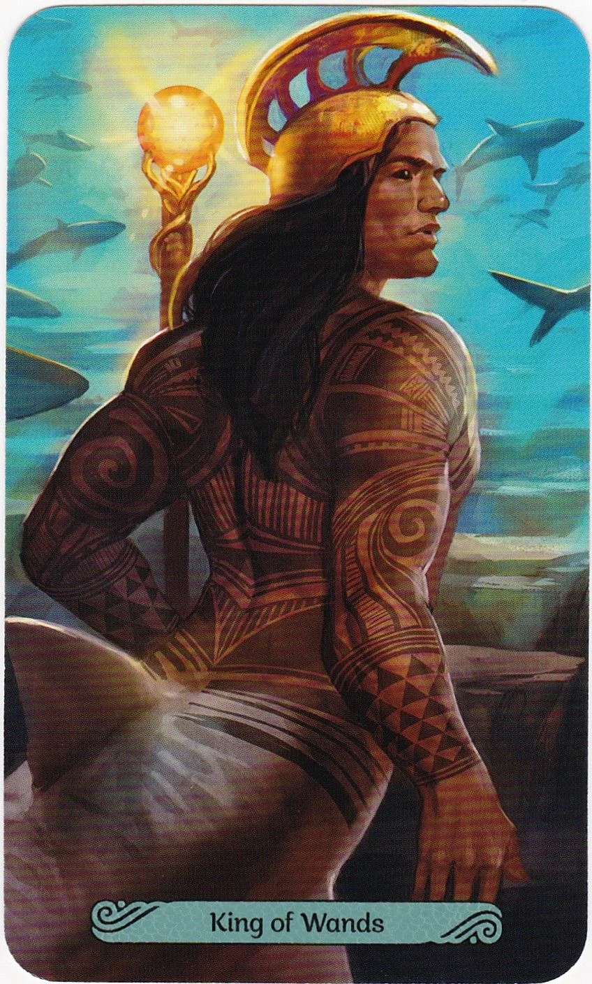 King of Wands card from the Mermaid Tarot deck