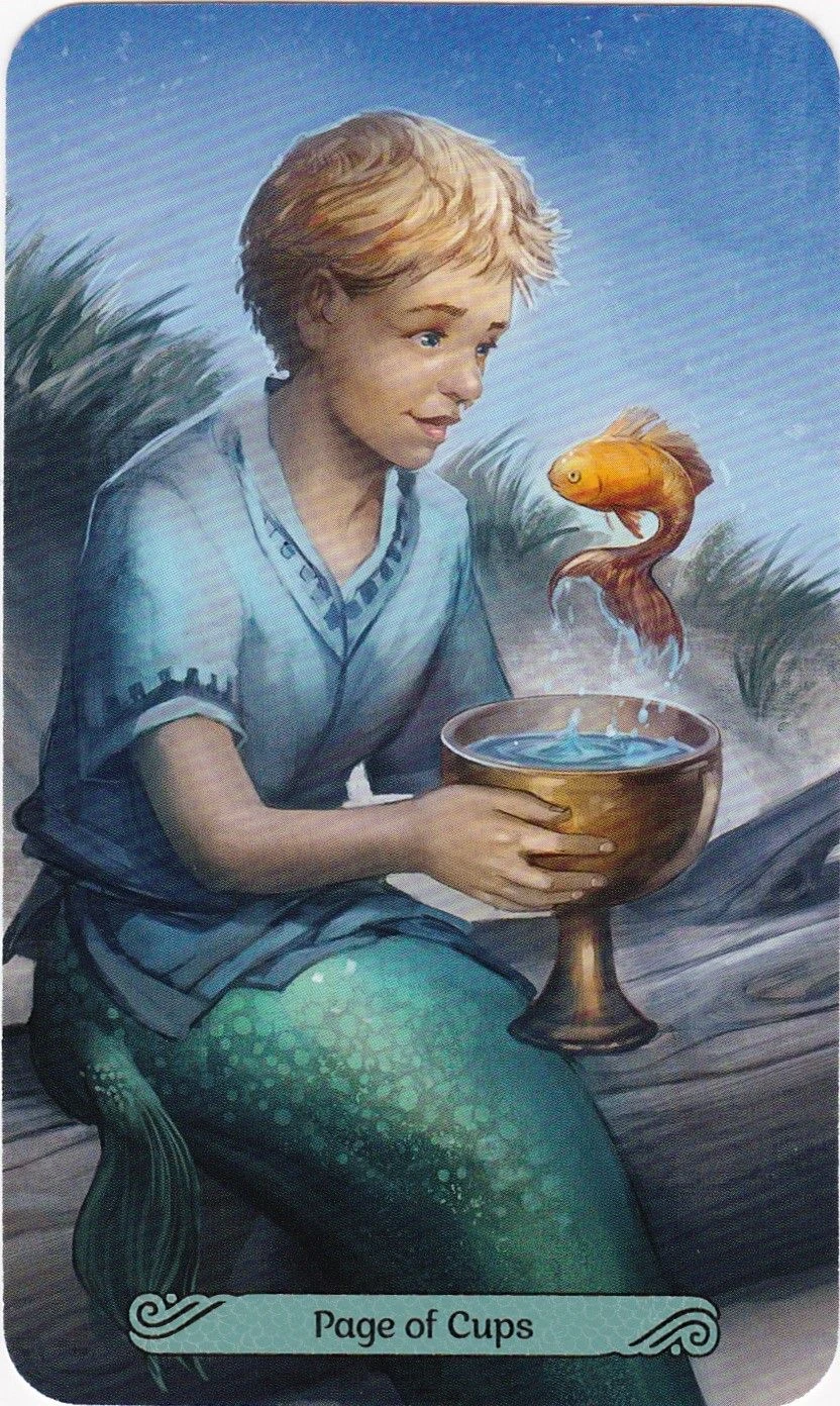 Page of Cups card from the Mermaid Tarot deck
