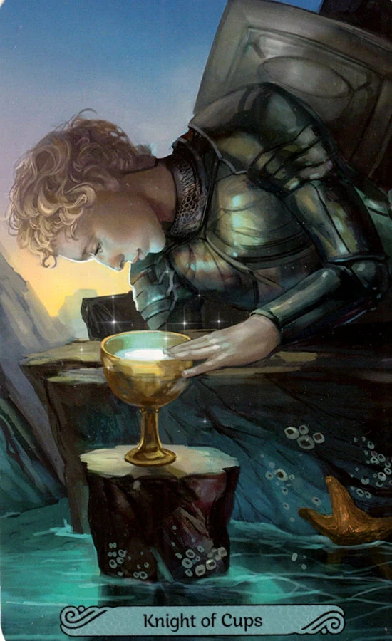 Knight of Cups card from the Mermaid Tarot deck