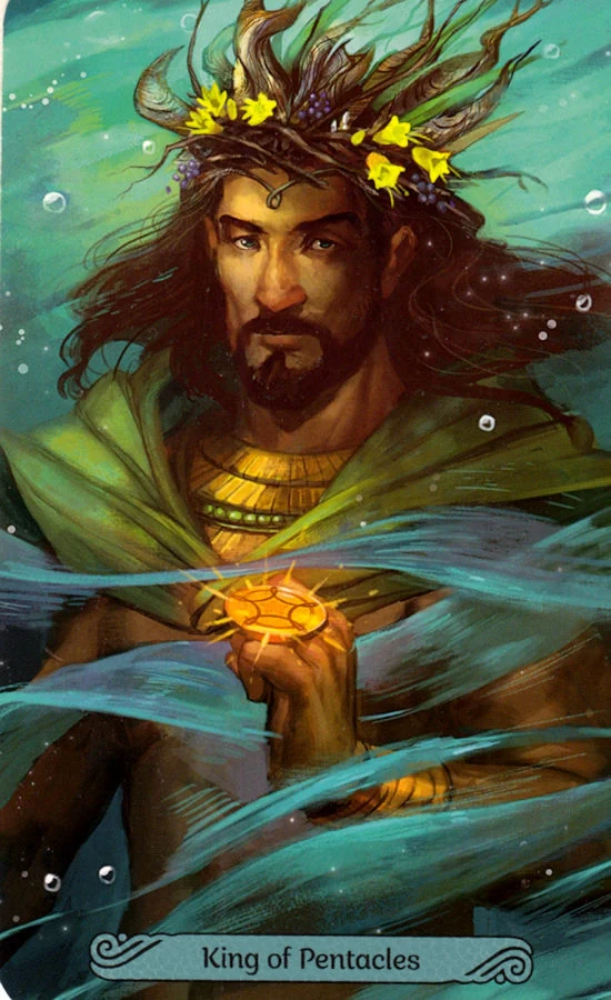 King of Pentacles card from the Mermaid Tarot deck