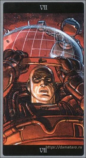 Meta Barons Tarot Review 7 The Chariot card from the Meta Barons Tarot deck