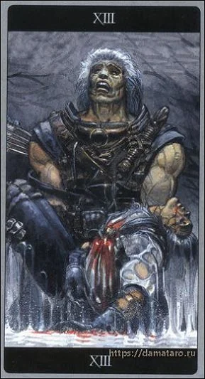 Death card from the Meta Barons Tarot deck