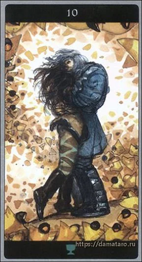 Ten of Cups card from the Meta Barons Tarot deck