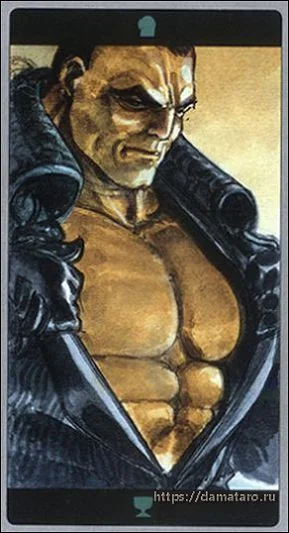 Page of Cups card from the Meta Barons Tarot deck