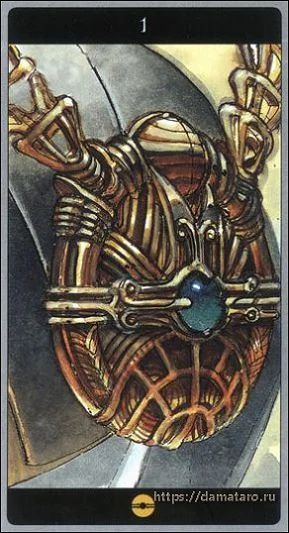 Ace of Pentacles card from the Meta Barons Tarot deck
