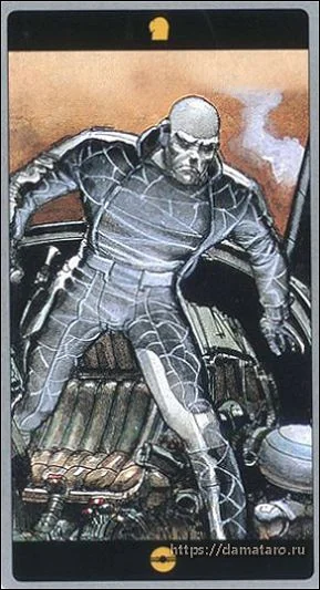 Page of Pentacles card from the Meta Barons Tarot deck
