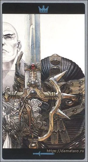 King of Swords card from the Meta Barons Tarot deck