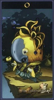 The Fool card from the Mibramig Magical Tarot deck
