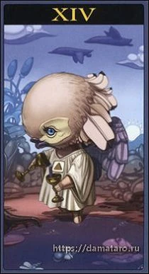 Temperance card from the Mibramig Magical Tarot deck