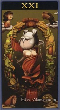 The World card from the Mibramig Magical Tarot deck