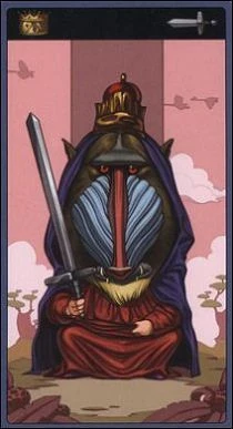 King of Swords card from the Mibramig Magical Tarot deck