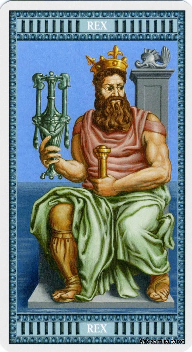 King of Cups card from the Michelangelo Tarot deck
