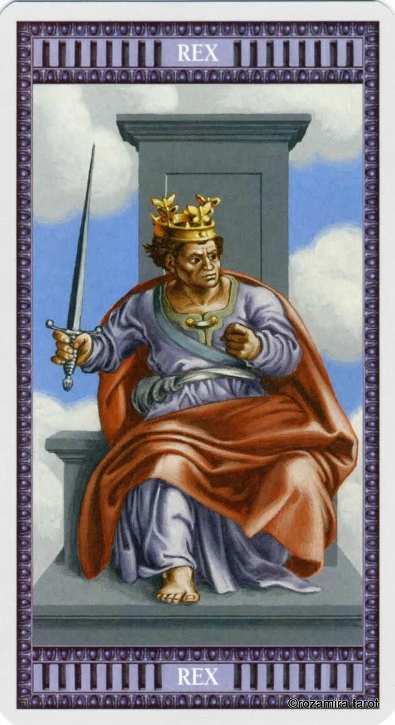King of Swords card from the Michelangelo Tarot deck
