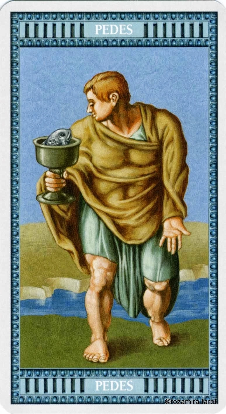 Page of Cups card from the Michelangelo Tarot deck