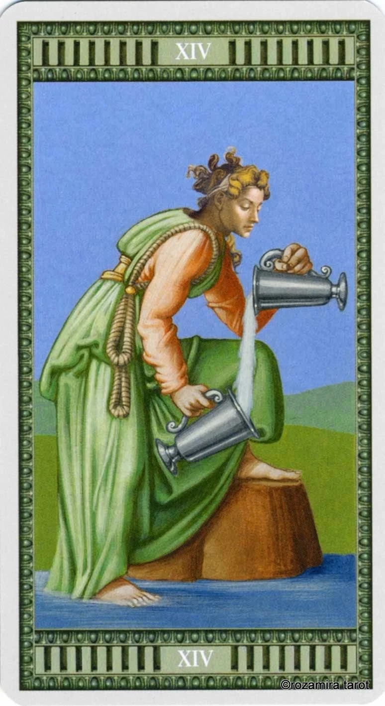 Temperance card from the Michelangelo Tarot deck