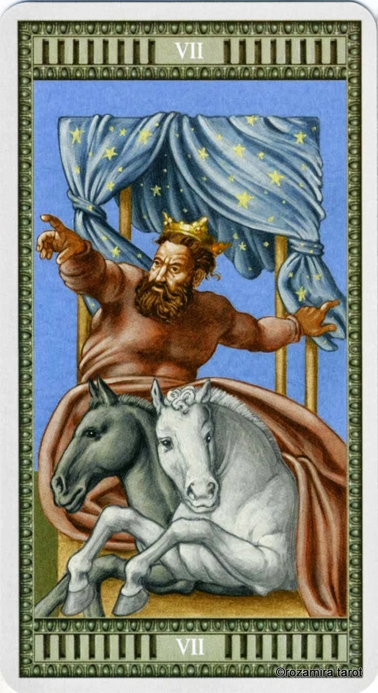 The Chariot card from the Michelangelo Tarot deck