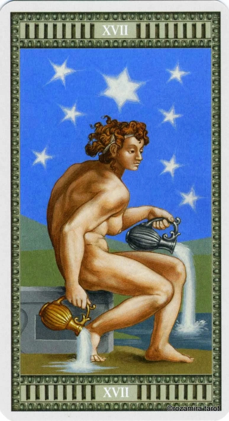The Star card from the Michelangelo Tarot deck