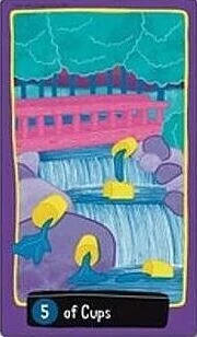 Five of Cups - Midnight City Tarot - Jackie Gillies
