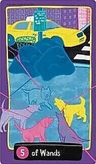 Five of Wands - Midnight City Tarot - Jackie Gillies