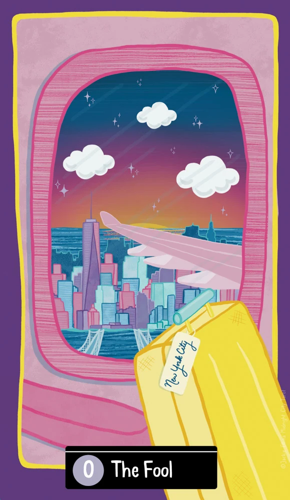 The Fool - Midnight City Tarot - Tarot Deck by Jackie Gillies The Fool - Midnight City Tarot - Tarot Deck by Jackie Gillies