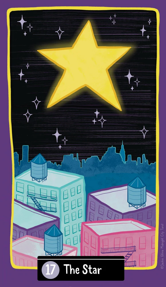 The Star - Midnight City Tarot - Tarot Deck by Jackie Gillies The Star - Midnight City Tarot - Tarot Deck by Jackie Gillies