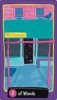 Three of Wands - Midnight City Tarot - Jackie Gillies