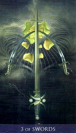 3 of Swords - Millenium Thoth Tarot - Renata Lechner
