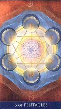 6 of Pentacles - Millenium Thoth Tarot - Renata Lechner