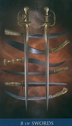 8 of Swords - Millenium Thoth Tarot - Renata Lechner