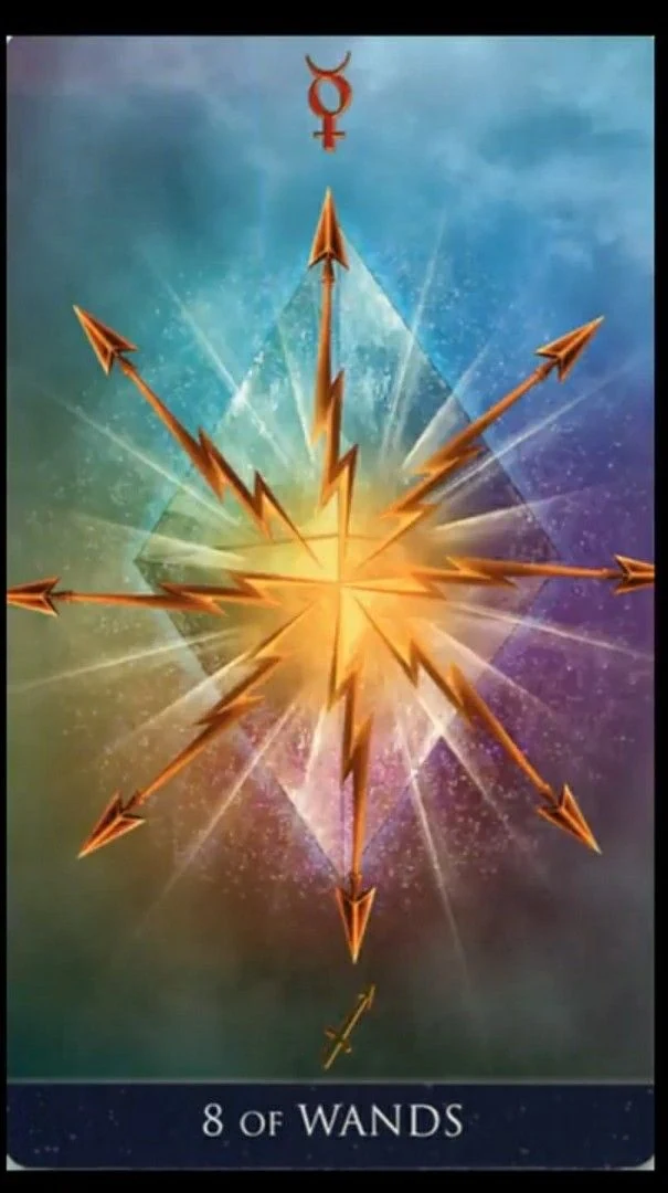 8 of Wands - Millenium Thoth Tarot - Renata Lechner